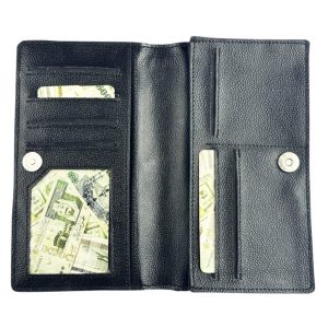 Genuine Leather Long Wallet with Mobile Phone and Card Holder